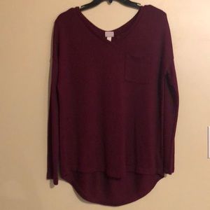 Maroon V neck sweater
